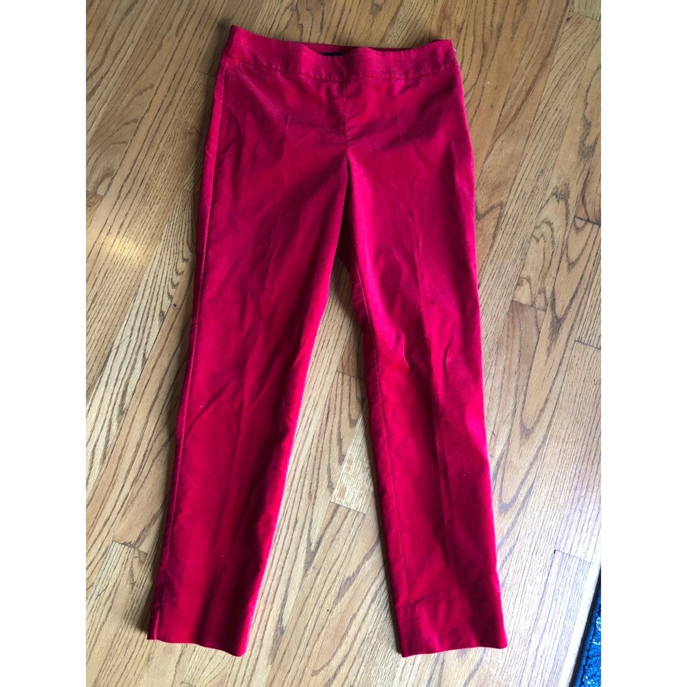 TALBOTS | Sexy Mrs. Clause Red Velvet Pant Size: 4